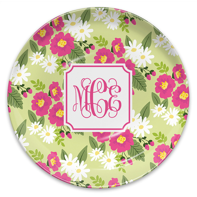 Lillian Floral Bright Melamine Plate